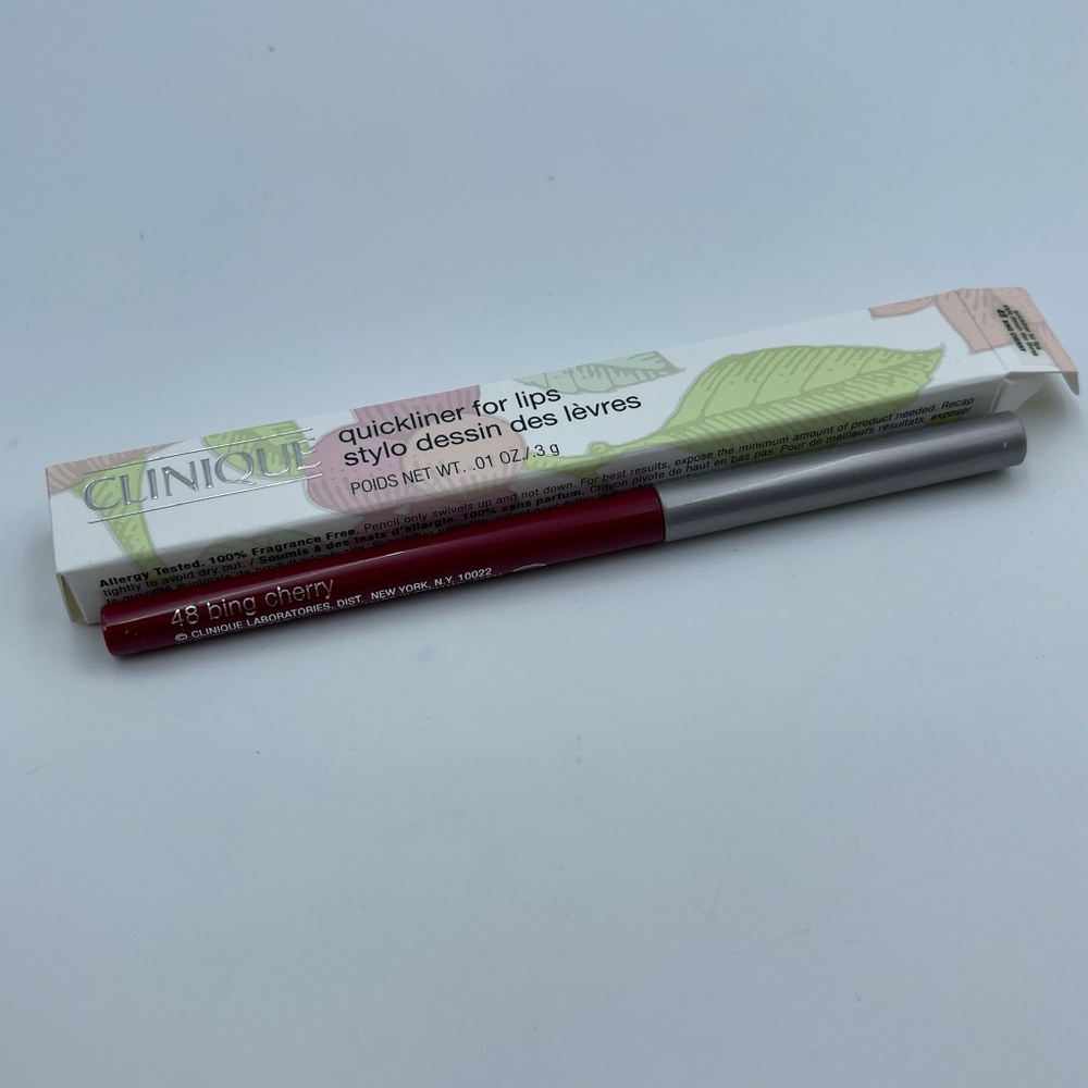 NEW RARE Clinique Quickliner for Lips - 48 BING CHERRY  .01 oz/3 g HTF Full Size